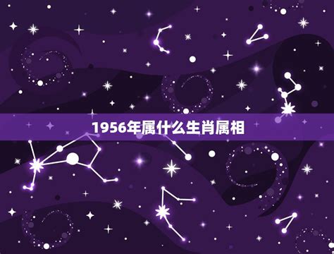 1956年属相|1956年属什么